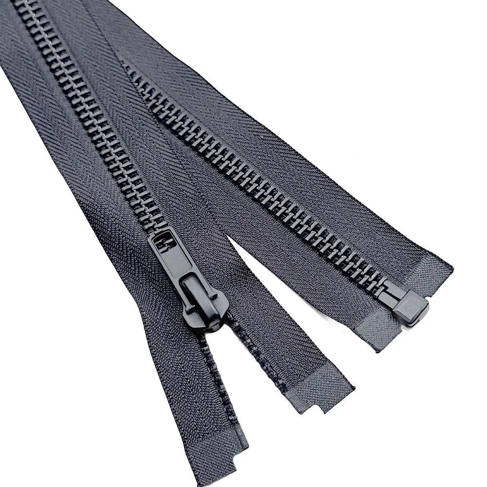 #5 Black Oxidized Separating Zipper with Auto Lock Slider
