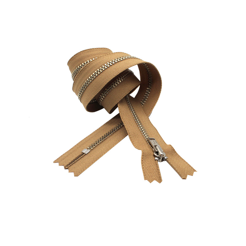 YKK® #3 Metal Nickel Lightweight Closed Bottom Zippers