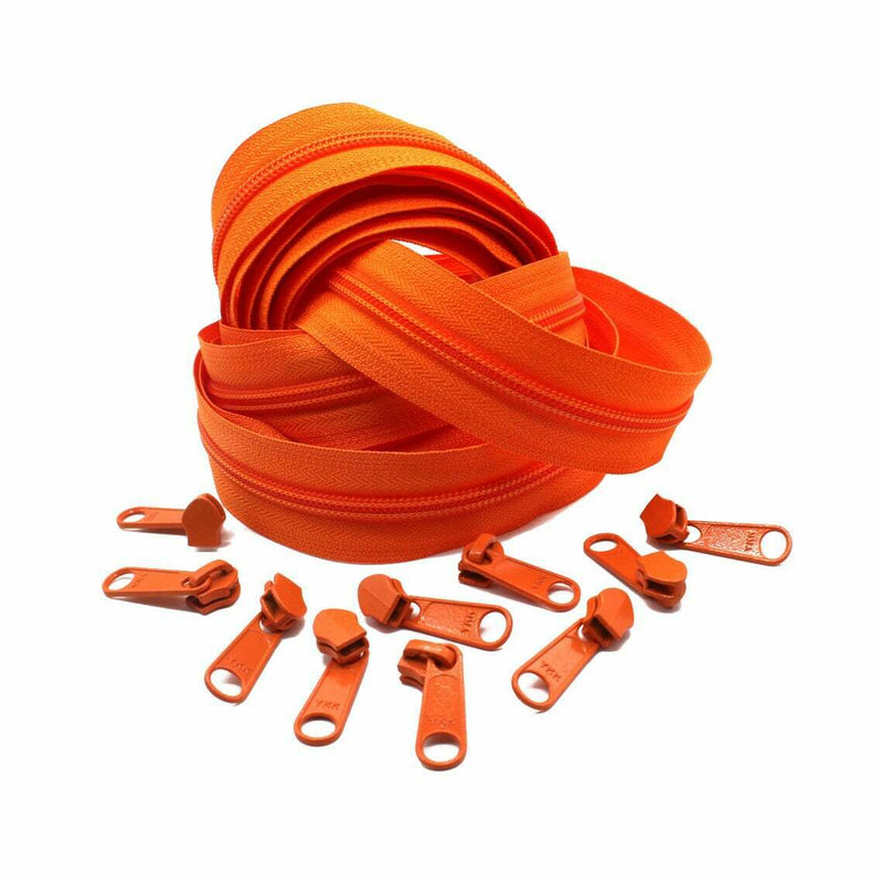 Continuous Chain Zipper by The Yard YKK® #5 Nylon Coil Colorful with Long Pull
