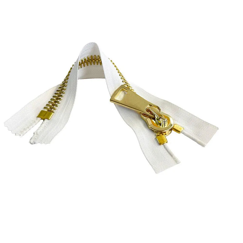 #15 High-End Shiny Gold - Closed Bottom Zipper - White or Black Tape (Copy)