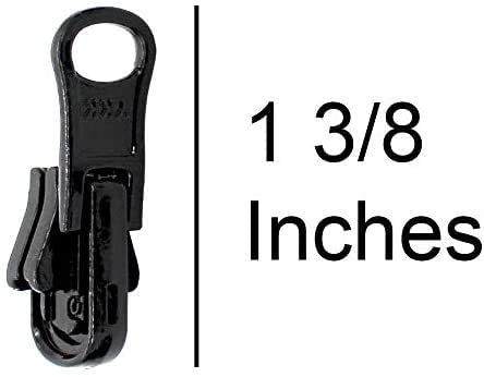 Zipper Repair Kit - #5 YKK Vislon Reversible Sliders - 3 Sliders + 14 Top Stops - Made in The United States - Color: Black