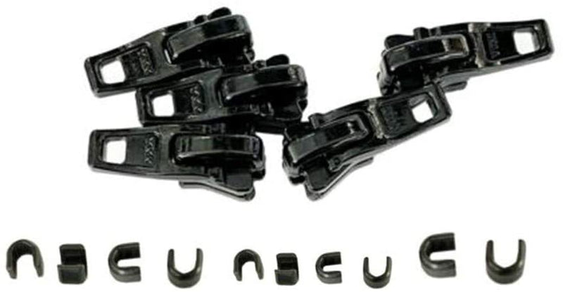 Zipper Repair Kit - Bimini Top #5 YKK Vislon Automatic Lock Sliders - 5 Sliders Per Pack with Top Stops Included - Color: Black - Made in The United States