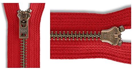 YKK #5 Antique Brass Jeans Zippers - Stock Colors