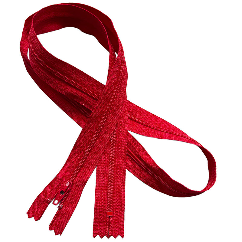 YKK #3 Coil Closed Bottom Zipper - 23" - 519 Hot Red 25 pcs for $9.99.  Free Shipping Included. (Copy)