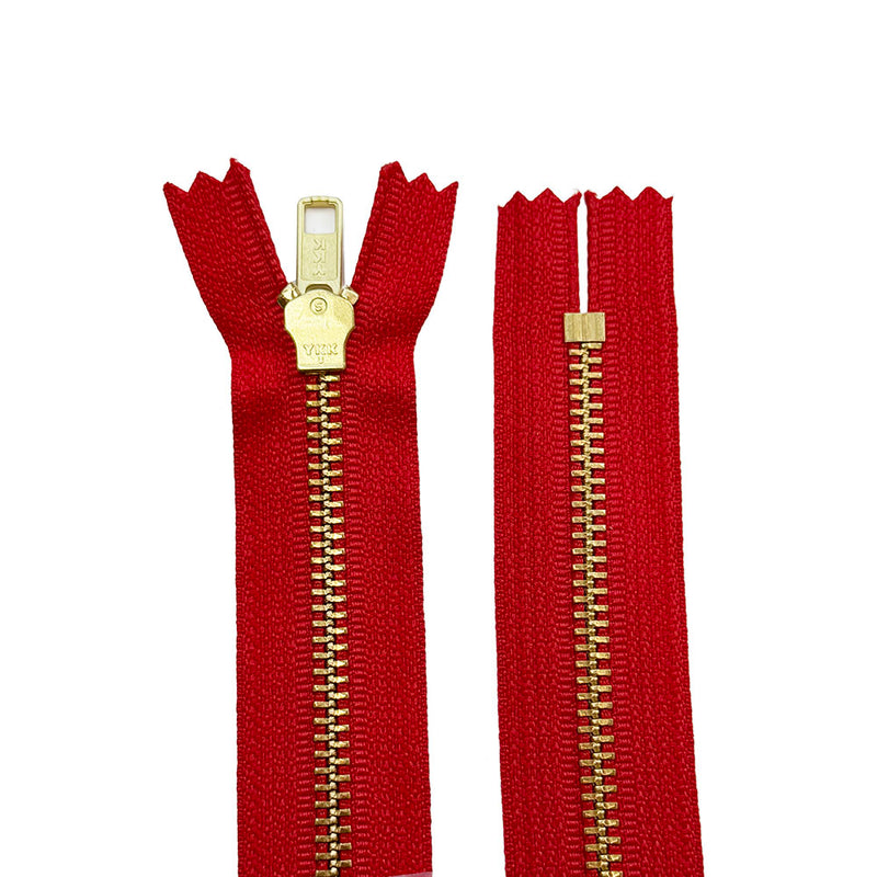 YKK #5 Brass Closed Bottom Zipper - All Colors