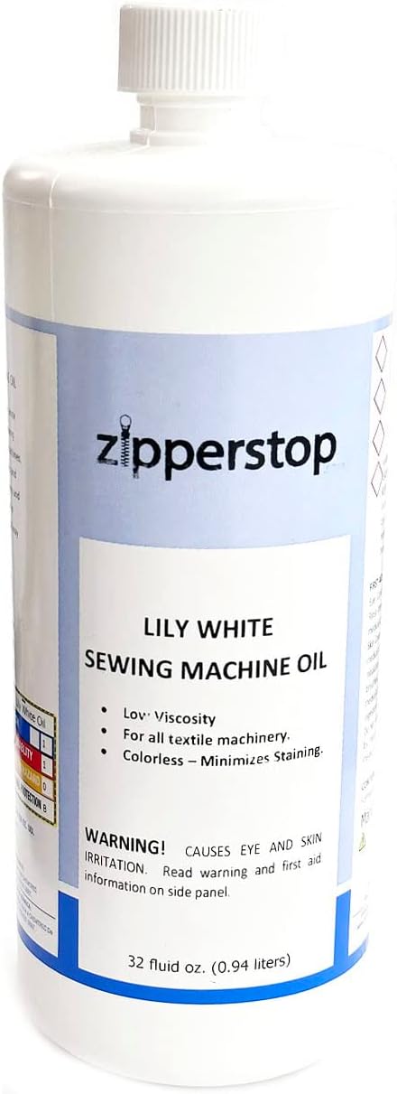 Zipperstop Lily White / Crystal Clear Sewing Oil - 32 oz