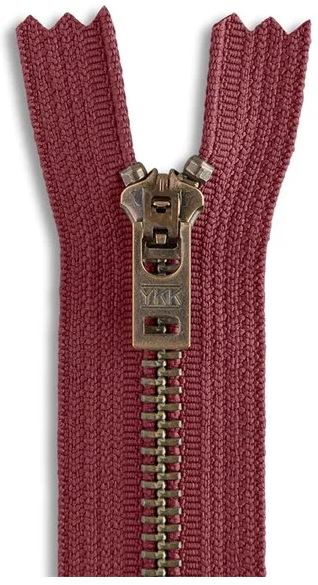 YKK #5 Antique Brass Jeans Zippers - Stock Colors