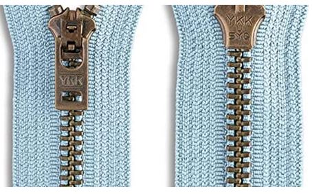 YKK #5 Antique Brass Jeans Zippers - Stock Colors