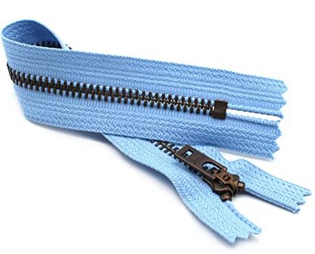 YKK #5 Antique Brass Jeans Zippers - Stock Colors