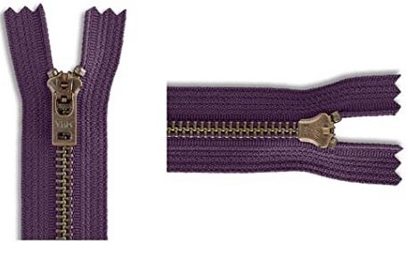YKK #5 Antique Brass Jeans Zippers - Stock Colors