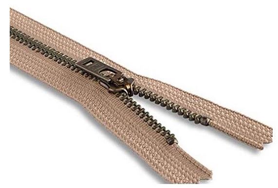 YKK #5 Antique Brass Jeans Zippers - Stock Colors