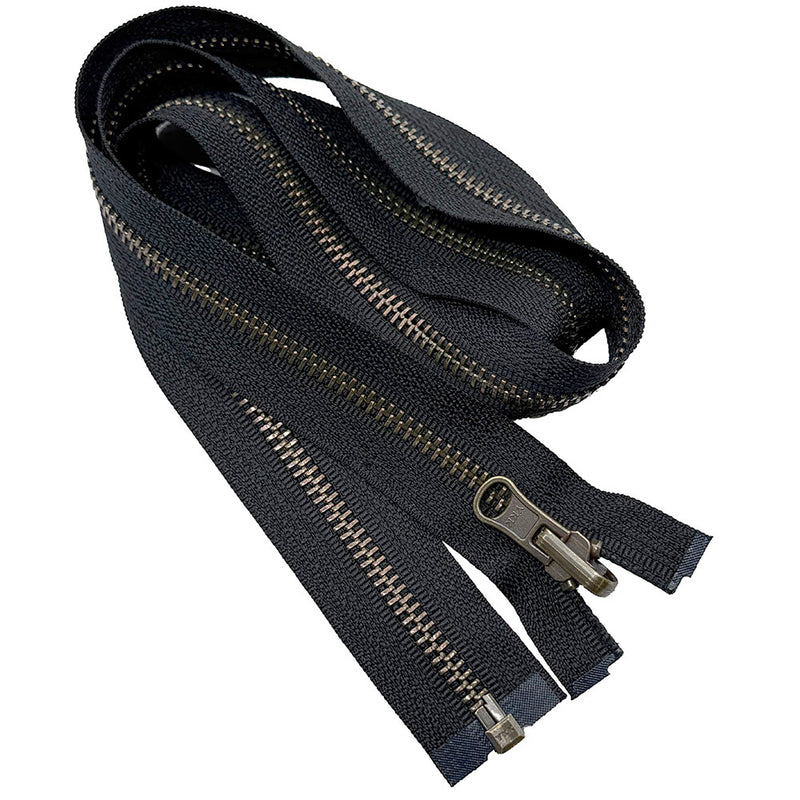 YKK #5 Antique Brass Separating Tent "Inside-Outside" Reversible Slider