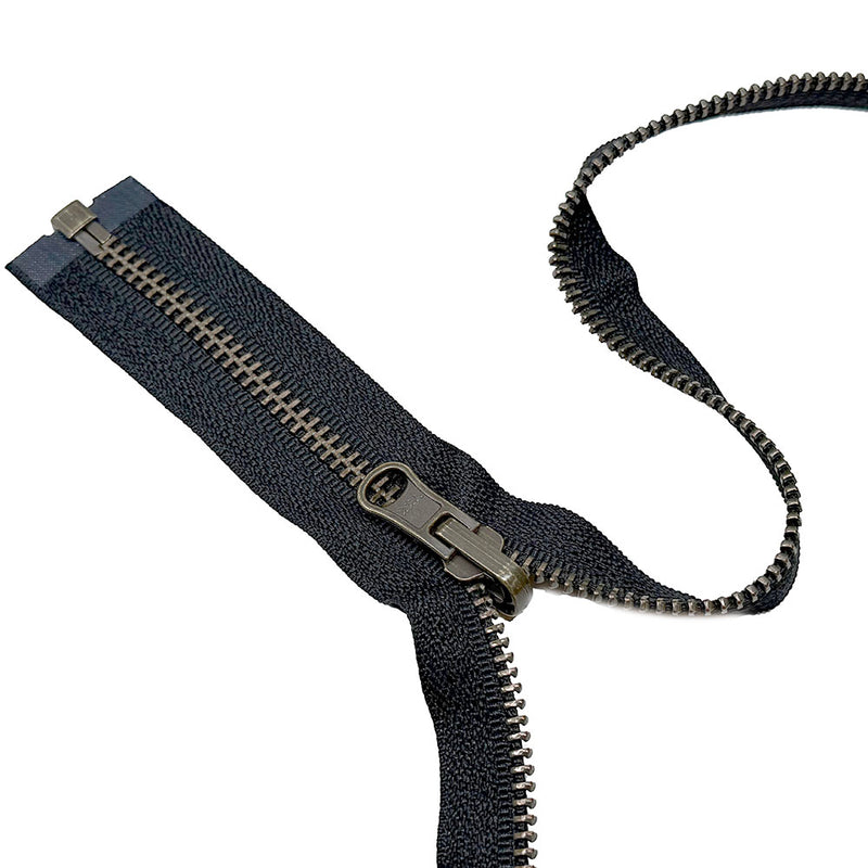 YKK #5 Antique Brass Separating Tent "Inside-Outside" Reversible Slider