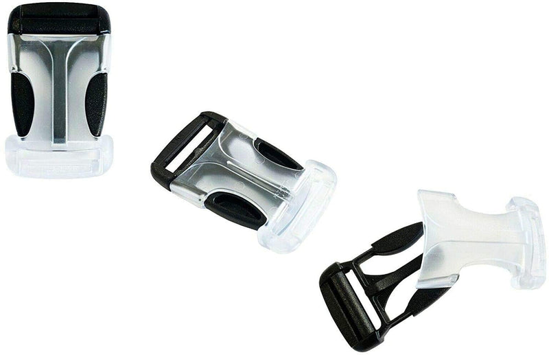 YKK® 1" Hammerloc Buckle with a Transparent Socket Side-Release Single Adjuster