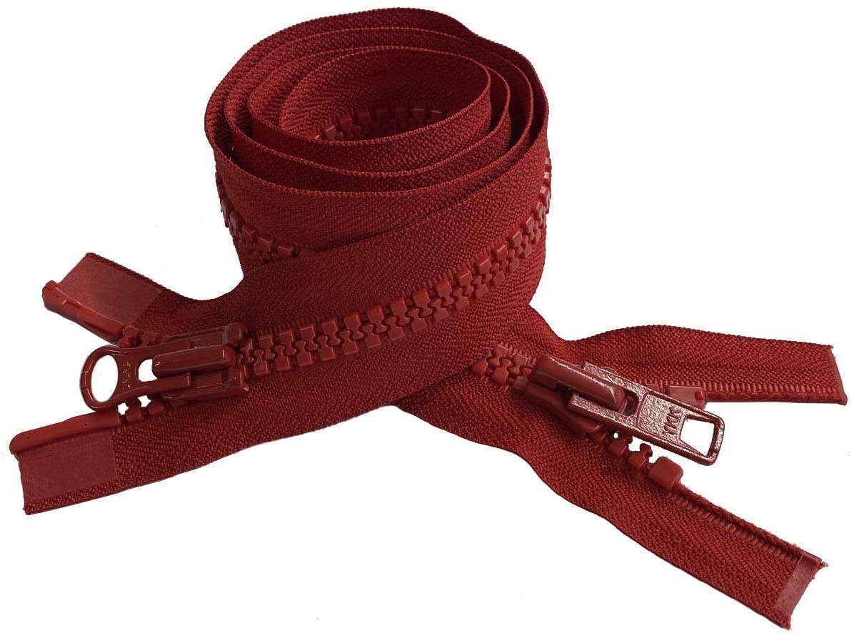 YKK Zwei-Wege-Reißverschluss Vislon Nr. 570, 66 Cm Lang, Braun – Für Jacken & Westen, Trennbar