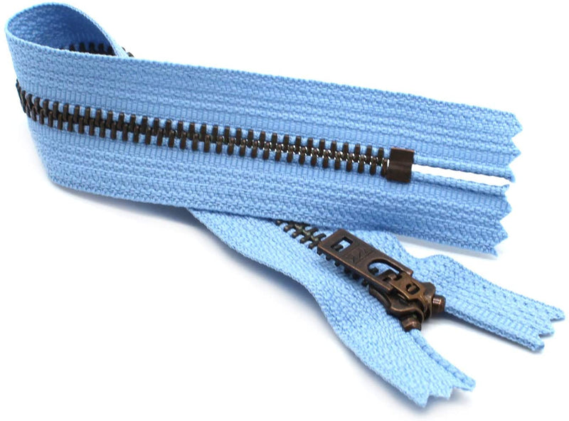 YKK #5 Antique Brass Jeans Zippers - Stock Colors