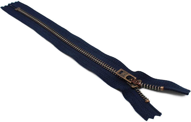YKK #5 Antique Brass Jeans Zippers - Stock Colors