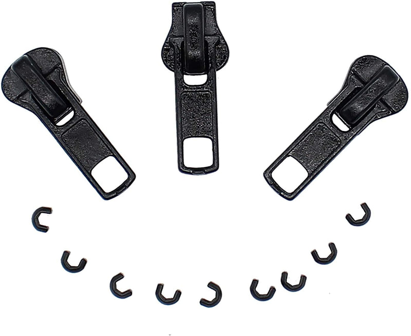 #5 Zipper Repair Kit - Vislon Auto Lock Sliders - 3 Universal Sliders and Stops Included - Made in The United States