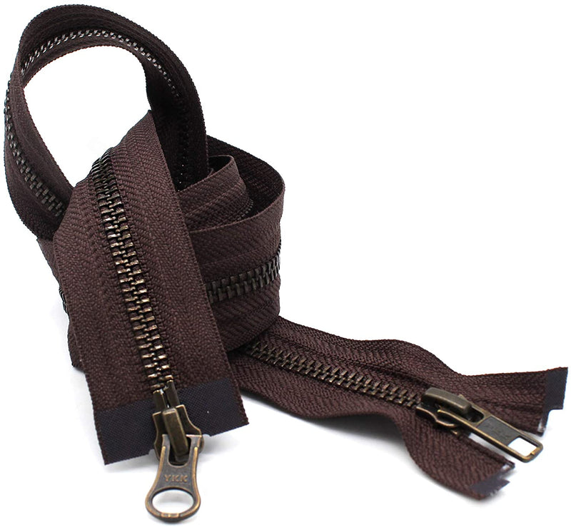 YKK #5 "2-Way" Antique Brass - Jacket ~ Separating