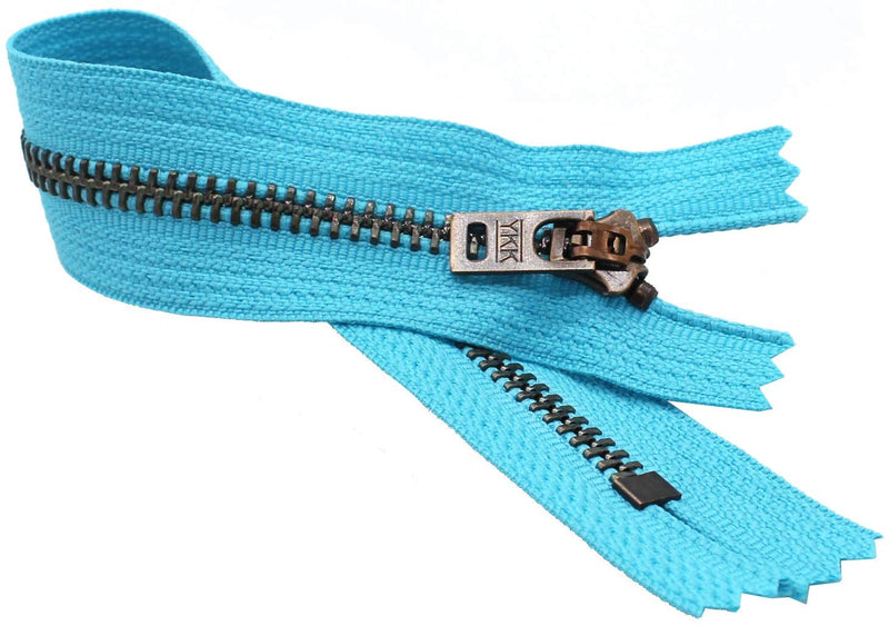 YKK #5 Antique Brass Jeans Zippers - Stock Colors