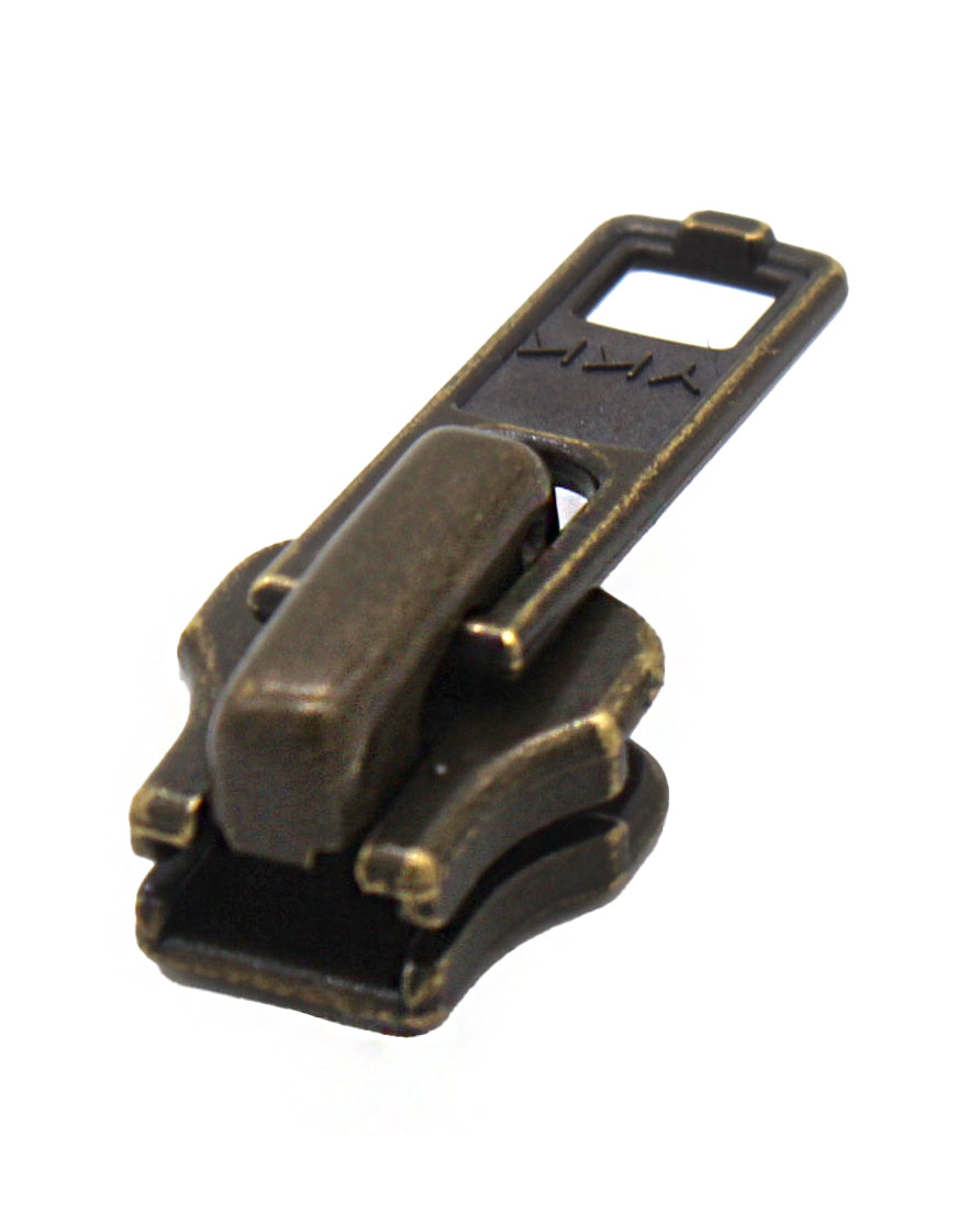 YKK ® #7 Antique Brass Slider — Zipper Stop