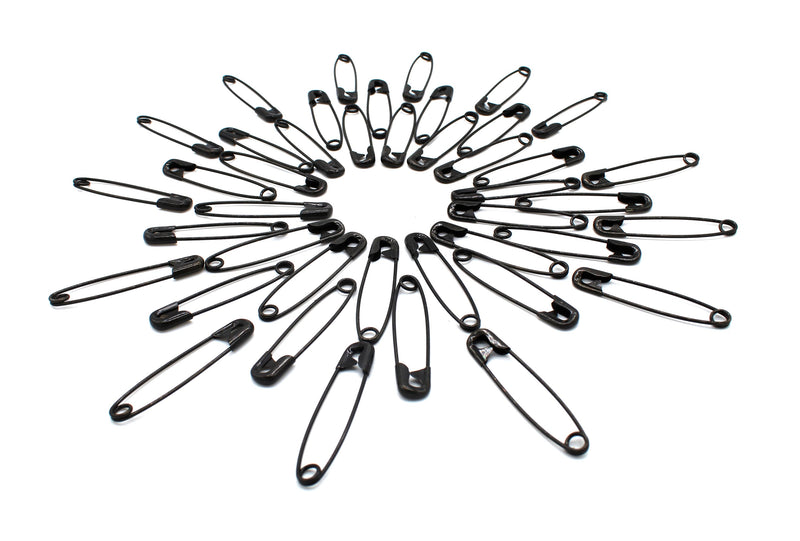 Black Safety Pins (50 pins-bag)