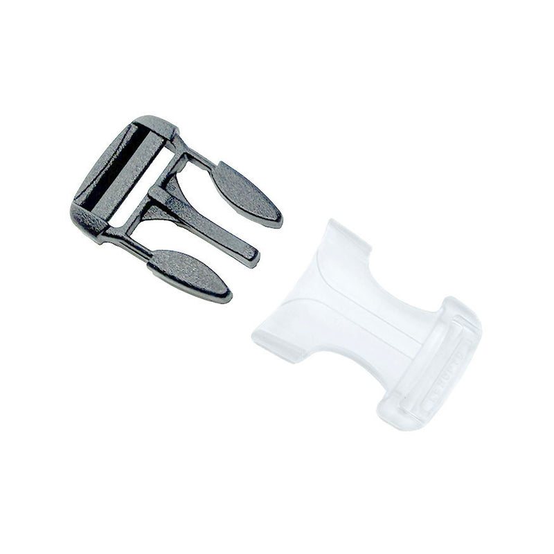 YKK 3/4" Side Release Buckle - Single Adjuster - Transparent Socket. 50 Pcs for $19.99. Free Shipping Included.