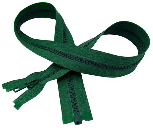 YKK® #5 Vislon Molded Plastic Separating Zippers - Stock Colors