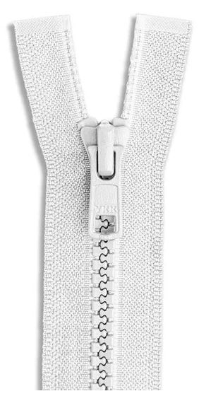 YKK® #5 Molded Non-Metal Closed Bottom Zippers - Black & White