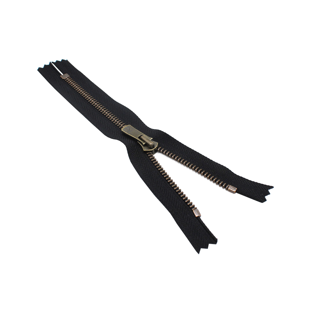 YKK #5 Excella Antique Brass Zipper - Closed Bottom – Zipper Stop