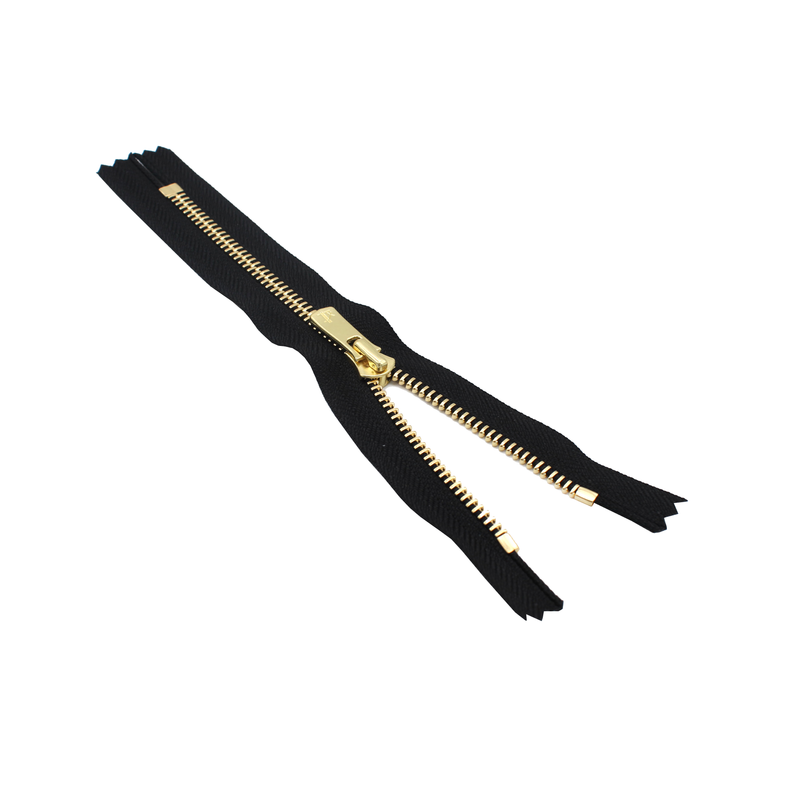 YKK  #5 Excella Golden Brass Zipper - Closed Bottom