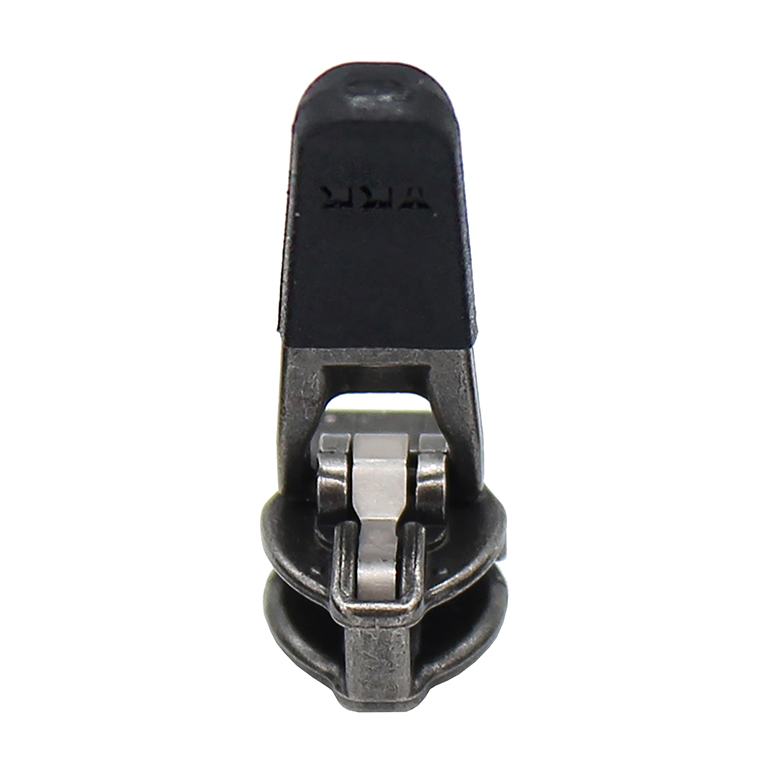 YKK® #3 Coil Semi - Automatic Slider with Black Rubber Tap - Antique Silver