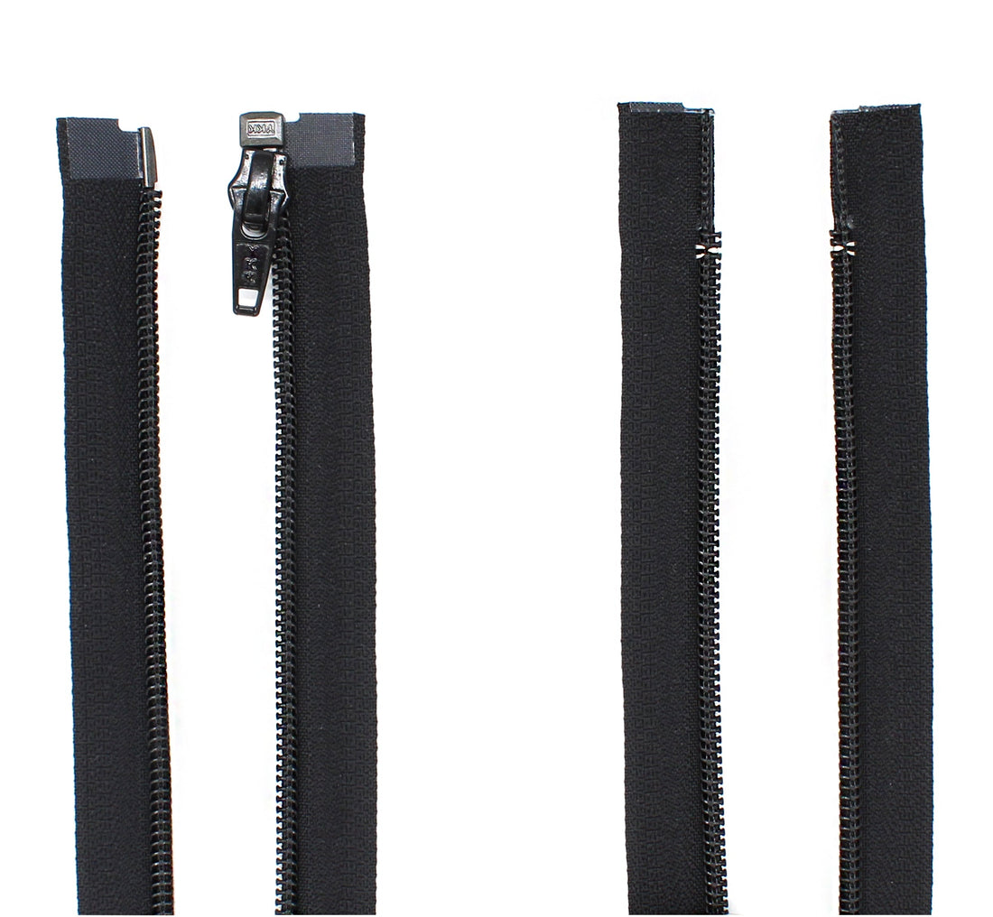 YKK® #5 Nylon Coil Jacket Separating Zippers Black-White