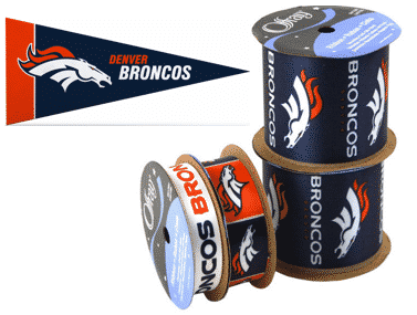 Broncos NFL Printed Ribbon