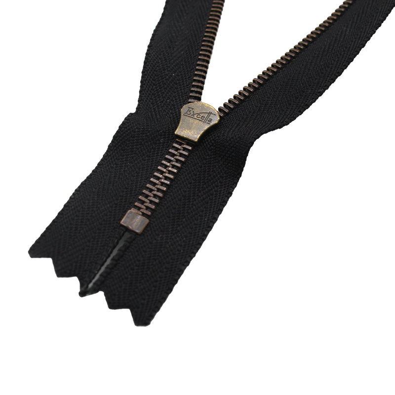 YKK® #2 Excella Antique Brass Zipper - Closed Bottom