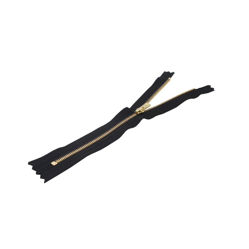 YKK® #2 Excella Golden Brass Zipper - Closed Bottom