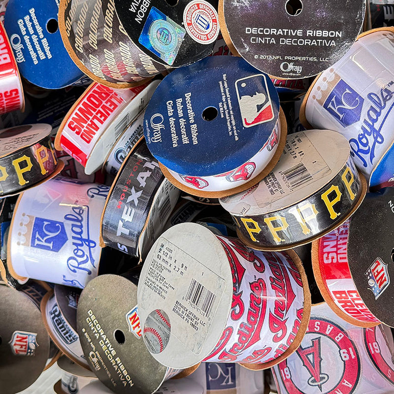20 Rolls of Assorted Sports Ribbons for $19.99