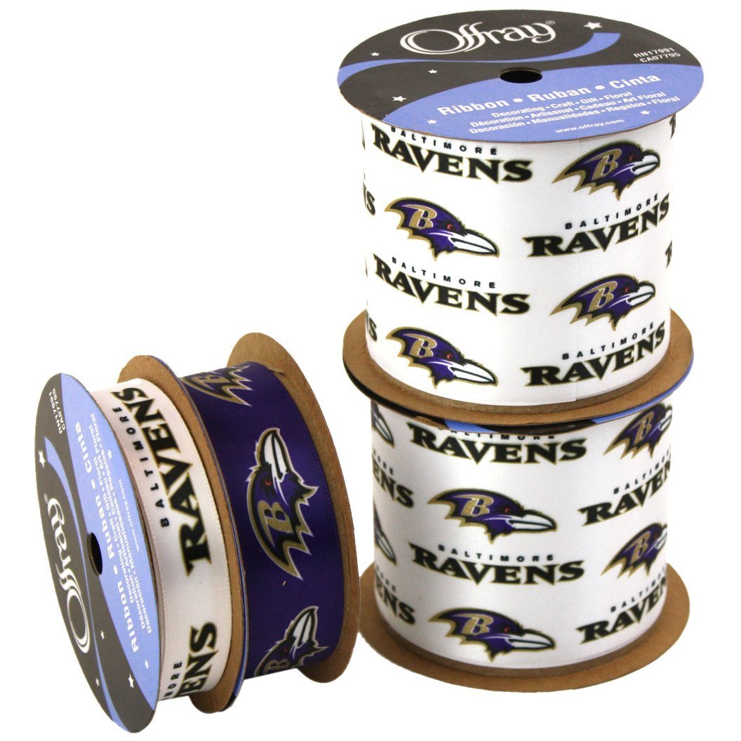 Ravens NFL Printed Ribbon — Zipper Stop
