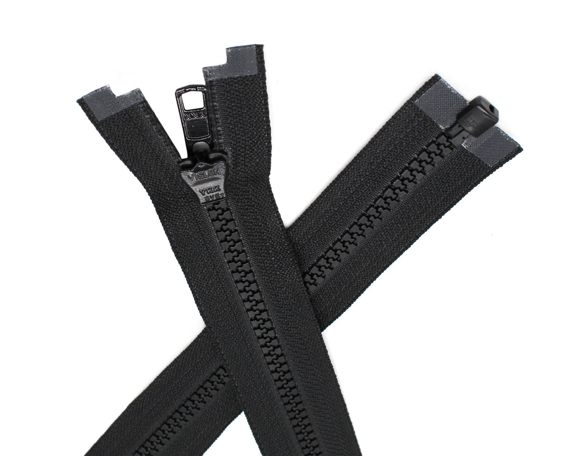 YKK Zip Nero, Grosso Plastica Denti, Aperto End, Reversibile Zip - Foto 5