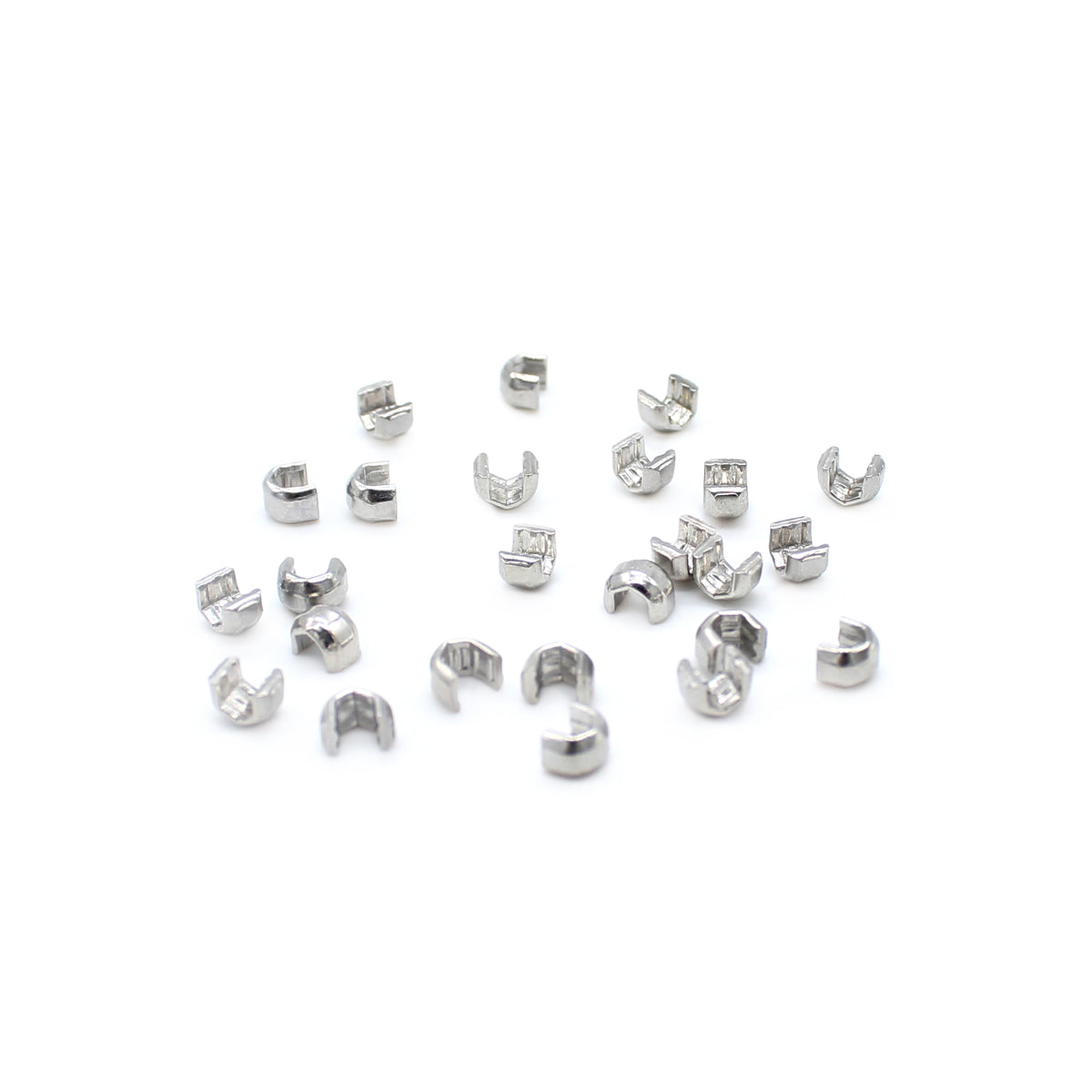 YKK Nickel Top Stops - 30 Per Pack — Zipper Stop