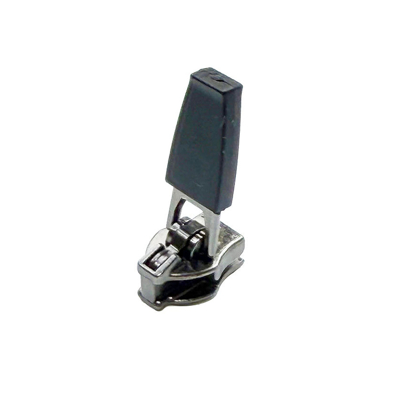 #5 Coil Semi Auto Lock - Black Rubber Pull Slider