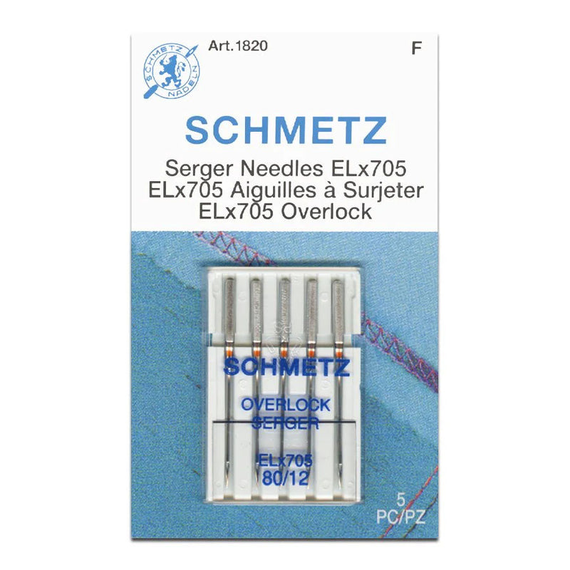 Schmetz ELX705 Serger Needles Size 80/12 5/Pkg