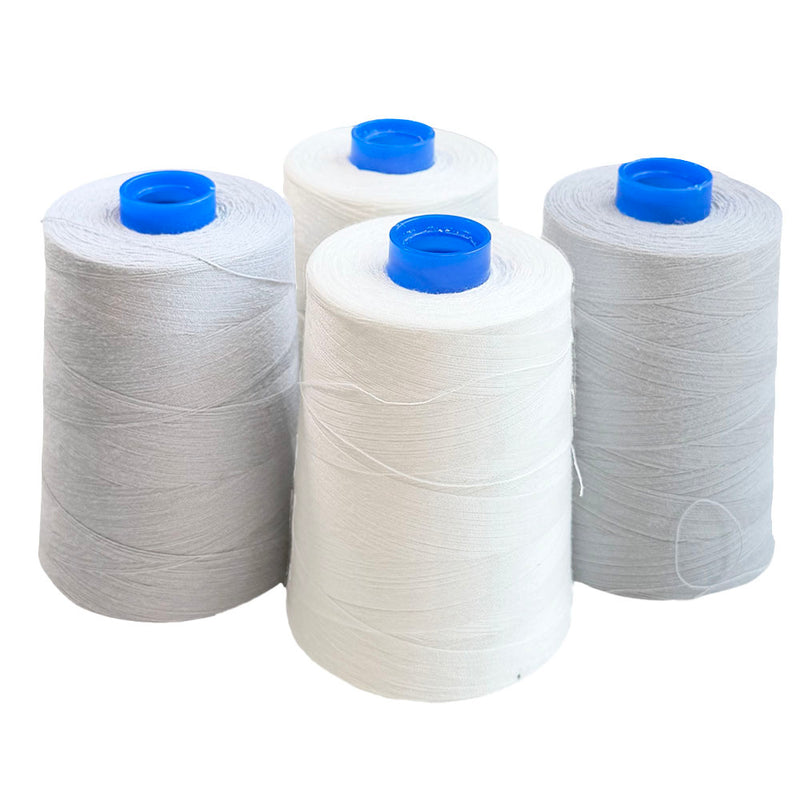 A & E - Perma Spun Tex 40 Thread 6000 yds. 4 Cones - 2 White - 2 Silver for $19.99. Free Shipping Included.