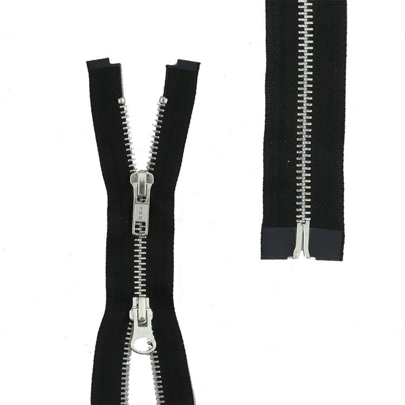 YKK® #5 "2-Way" Aluminum Separating 48" - Jacket - Black & White