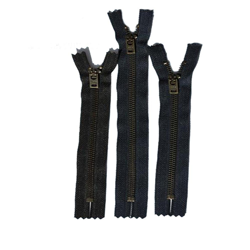 YKK #5 Antique Brass Jeans Zippers - Stock Colors