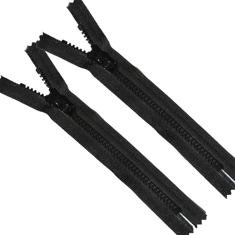YKK® #5 Molded Non-Metal Closed Bottom Zippers - Black & White — Zipper ...