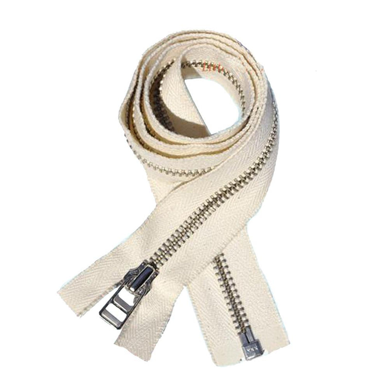 YKK® #5 Nickel Separating - 36" Corespun Zipper - Color: Natural