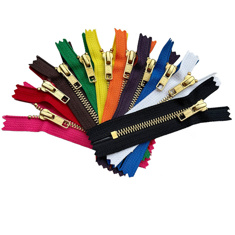 YKK #5 Brass Closed Bottom Zipper - All Colors