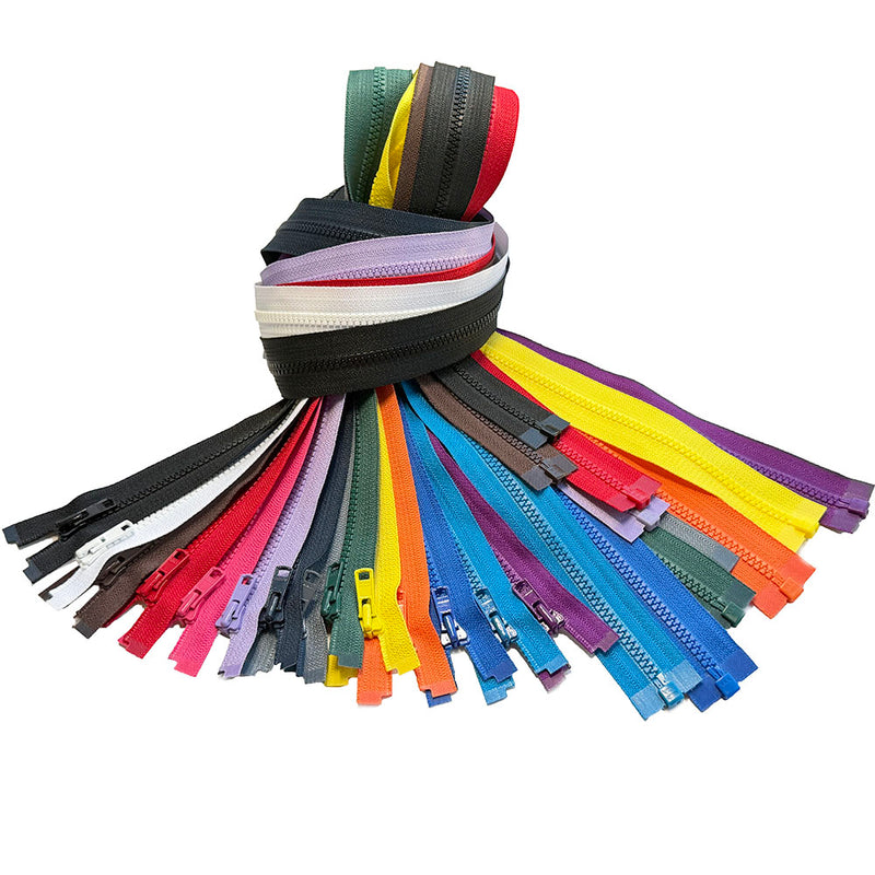 YKK® #3 Vislon Molded Separating Zippers - Stock Colors