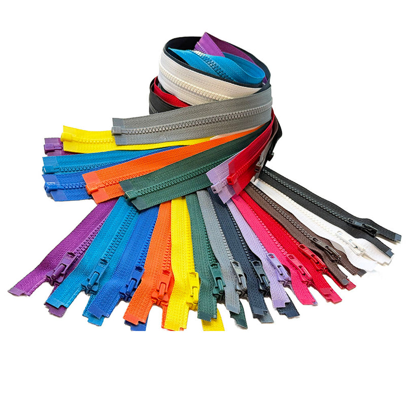YKK® #3 Vislon Molded Separating Zippers - Stock Colors 9